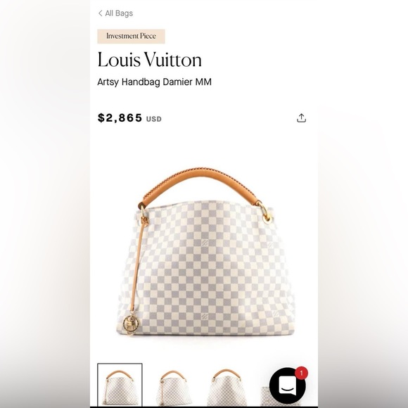 Authentic Louis Vuitton Artsy Handbag Damier MM - Picture 12 of 12